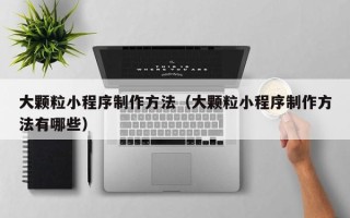 长春大颗粒小程序制作方法（大颗粒小程序制作方法有哪些）