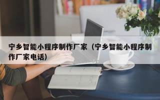 长春宁乡智能小程序制作厂家（宁乡智能小程序制作厂家电话）